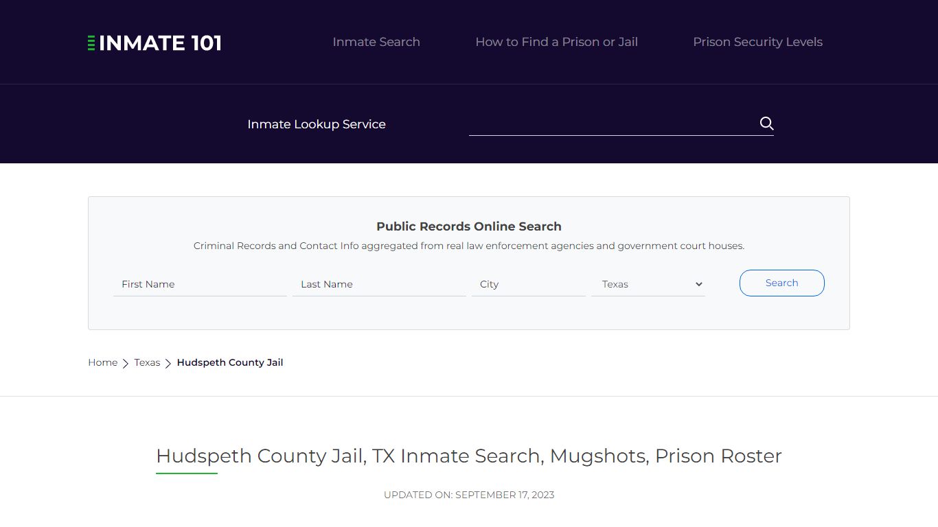 Hudspeth County Jail, TX Inmate Search, Mugshots, Prison Roster